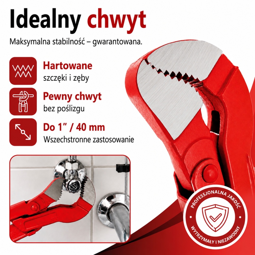 Hasák na trubky Bituxx S-Maul 40 mm 1'' nastavitelné hydraulické kleště M18072